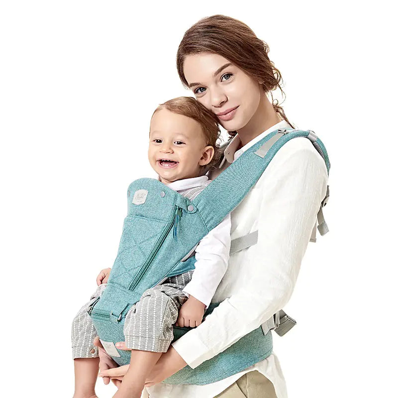 Baby Carrier with Bass Bear Hip Seat for Front Carry