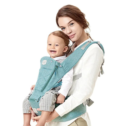 Baby Carrier with Bass Bear Hip Seat for Front Carry