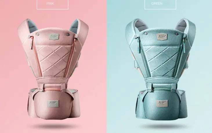 Baby Carrier with Bass Bear Hip Seat for Front Carry