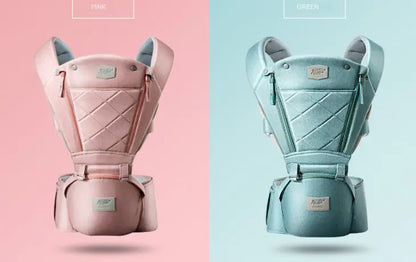 Baby Carrier with Bass Bear Hip Seat for Front Carry